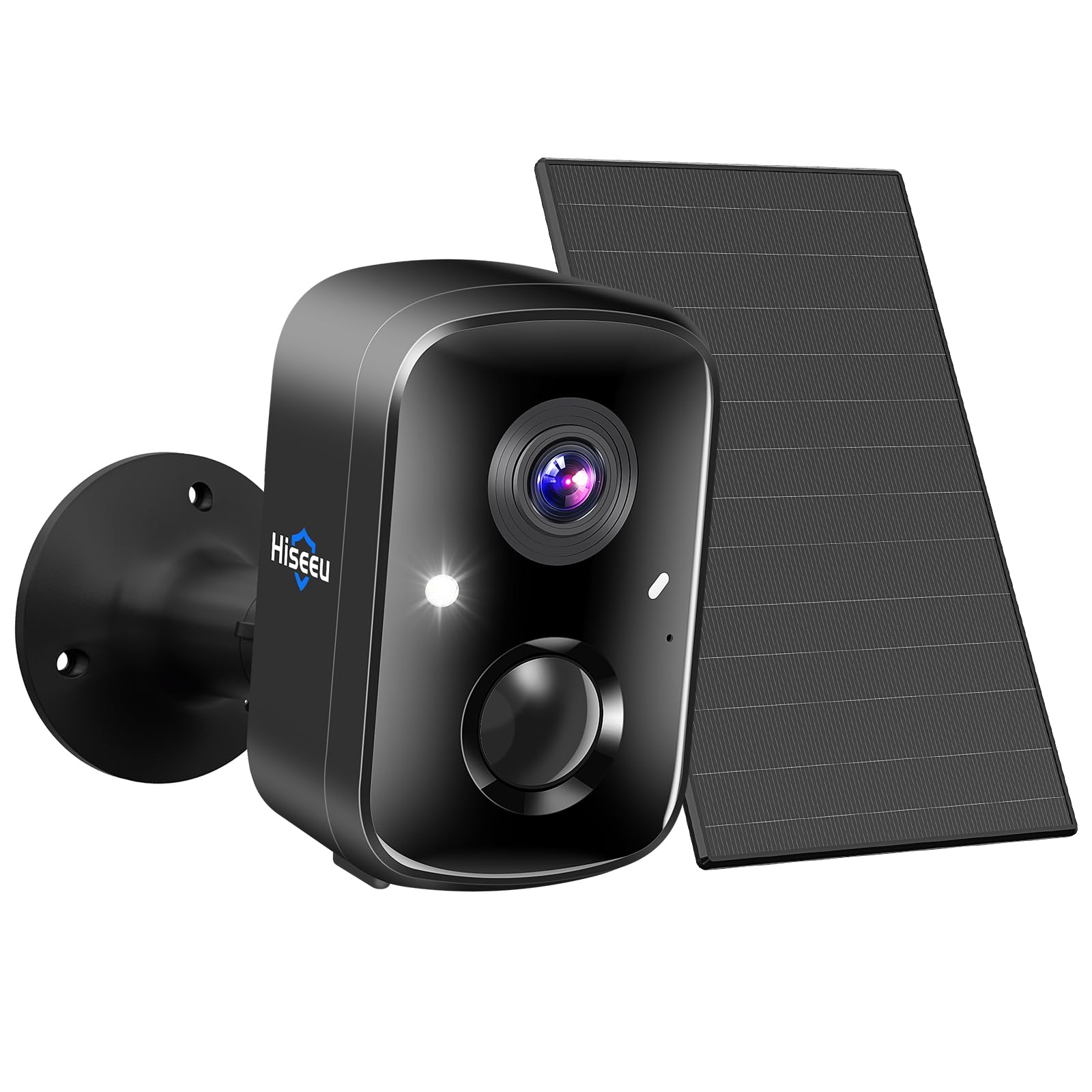 Hiseeu Solar Security Cameras Wireless Outdoor 2 Pack, Battery Powered 3K 4MP wifi Cameras for Home Surveillance, PIR/AI Motion Detection, Waterproof, Color Night Vision, 2-Way Audio, Cloud/SD Storage