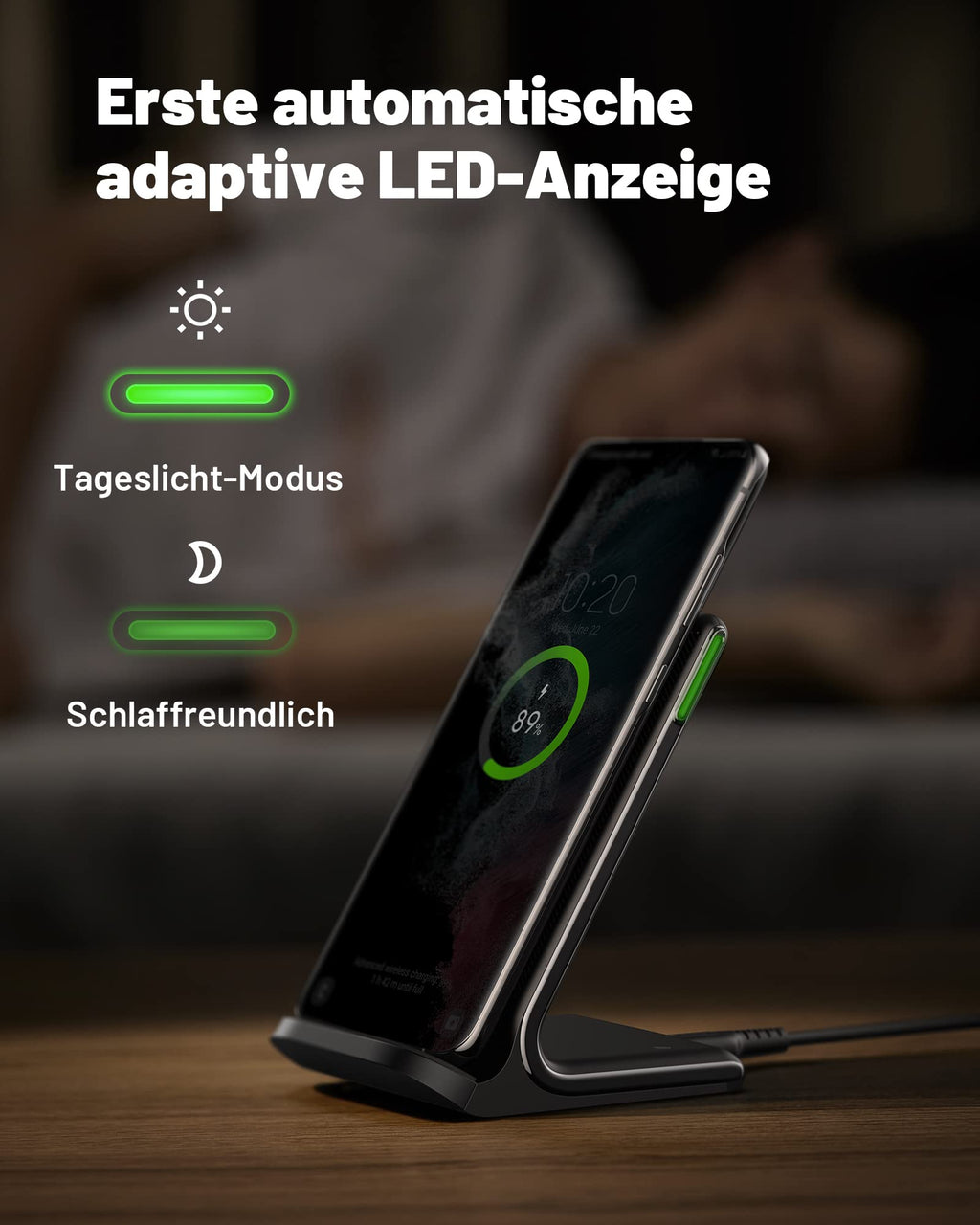 INIU Chargeur Induction 15W, Chargeur sans Fil à Charge Rapide, Wireless Charger Accessoire Bureau pour iPhone 17 16 Pro Max 15 Plus 14 13 12 11, Samsung, Google Pixel, etc.