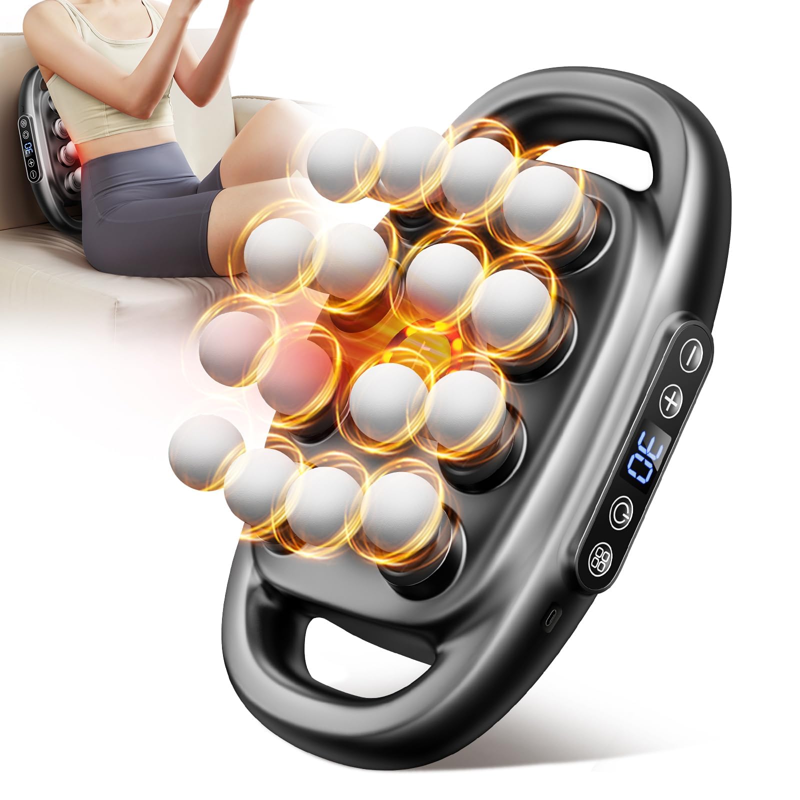 VTT 8-Head Massage Gun, Deep Tissue Back Massager, Electric Handheld Massager for Back, Shoulders, Legs, Muscle Pain Relief, Ideal Gifts for Women, Men, Mom, and Dad