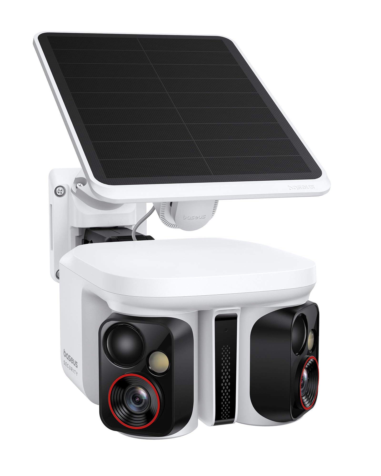 Baseus Security X1 Pro Caméra de Surveillance Extérieure, Double Suivi IA, Surveillance 300°, Vision Nocturne, caméra Solaire sans Fil sur Batterie avec détection IA, Patrouille Automatique