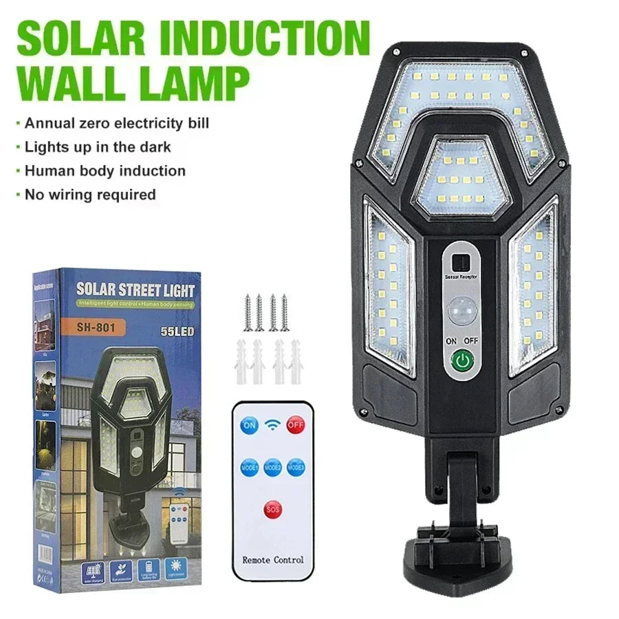 Applique Murale Solaire à LED pour l'Extérieur, Rechargeable, pour Cour, Jardin, Terrasse, Porte de Garage, Éclairage de Rue