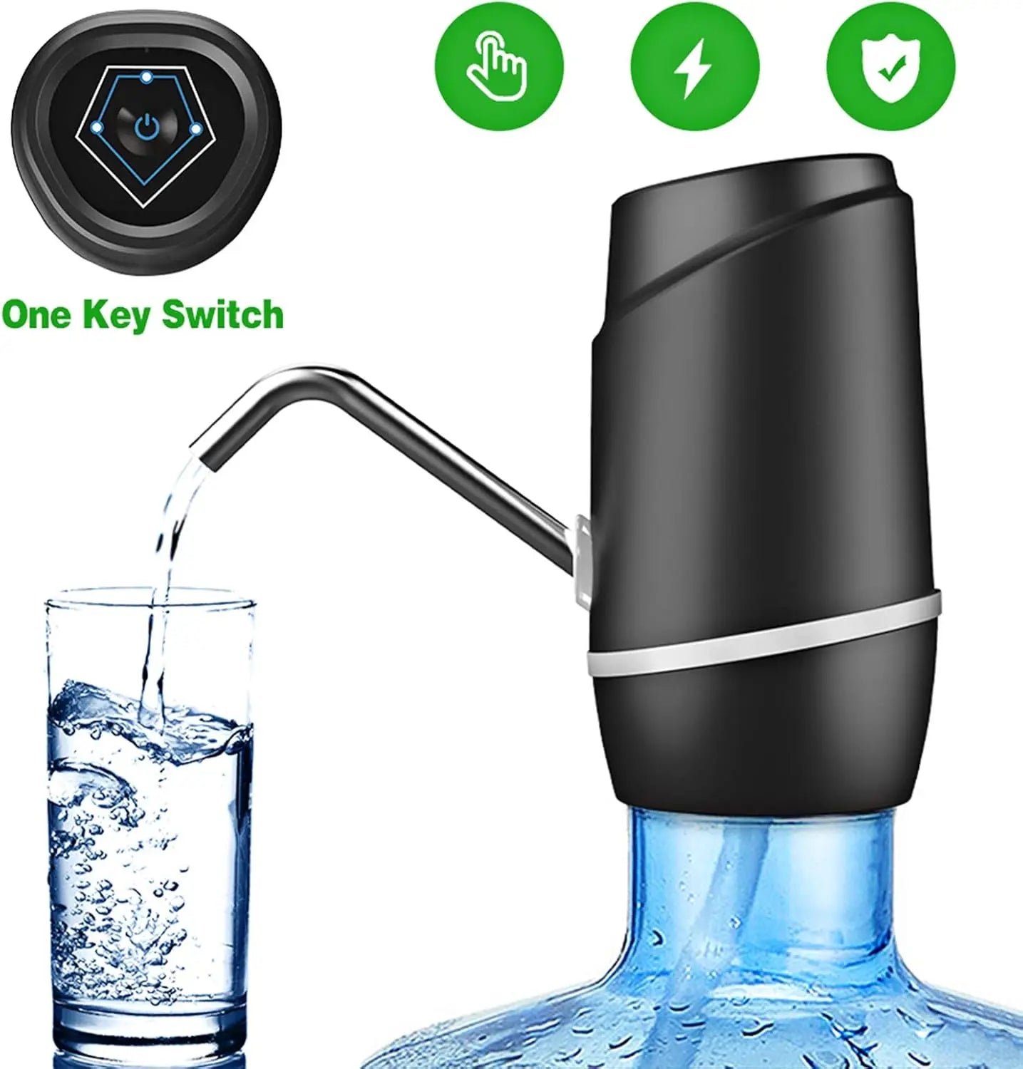 Pompe à eau électrique Portable, distributeur d'eau potable universel, chargeur USB, bouteille d'eau, pour 2-5 gallons