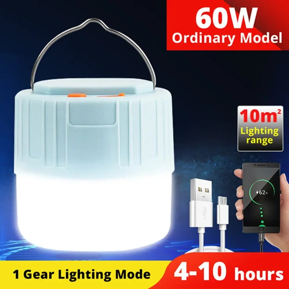 Portable Camping lumière batterie externe LED Camping lanternes poche étanche extérieure tente lumière Rechargeable projecteur lampe de poche