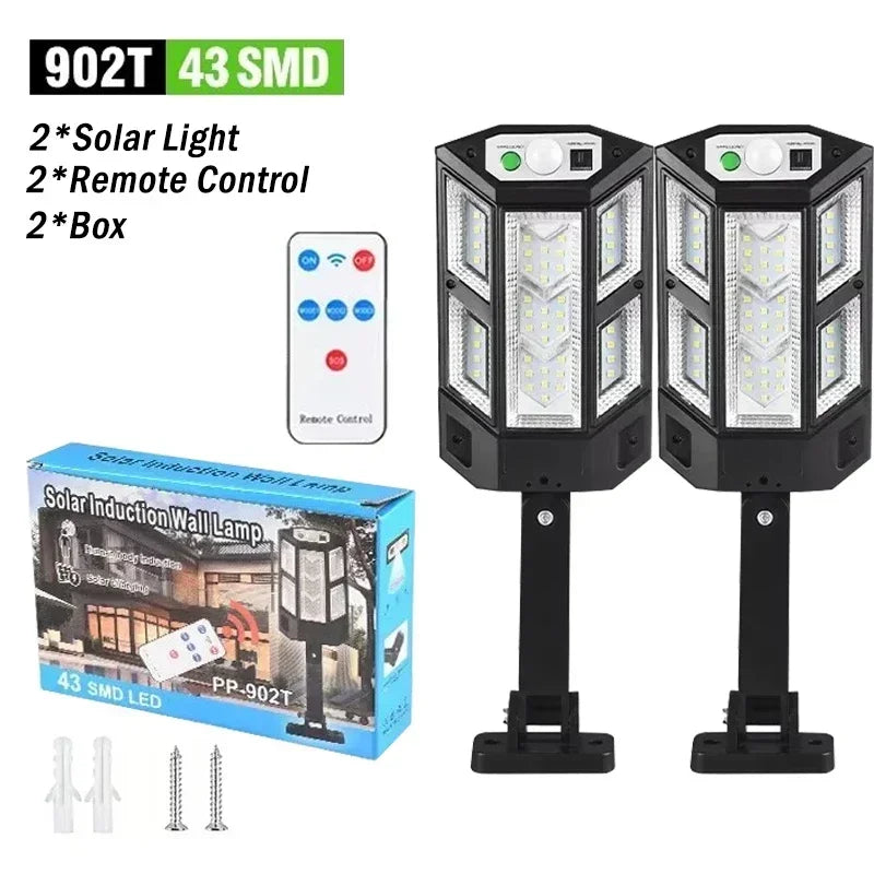 Applique Murale Solaire à LED pour l'Extérieur, Rechargeable, pour Cour, Jardin, Terrasse, Porte de Garage, Éclairage de Rue