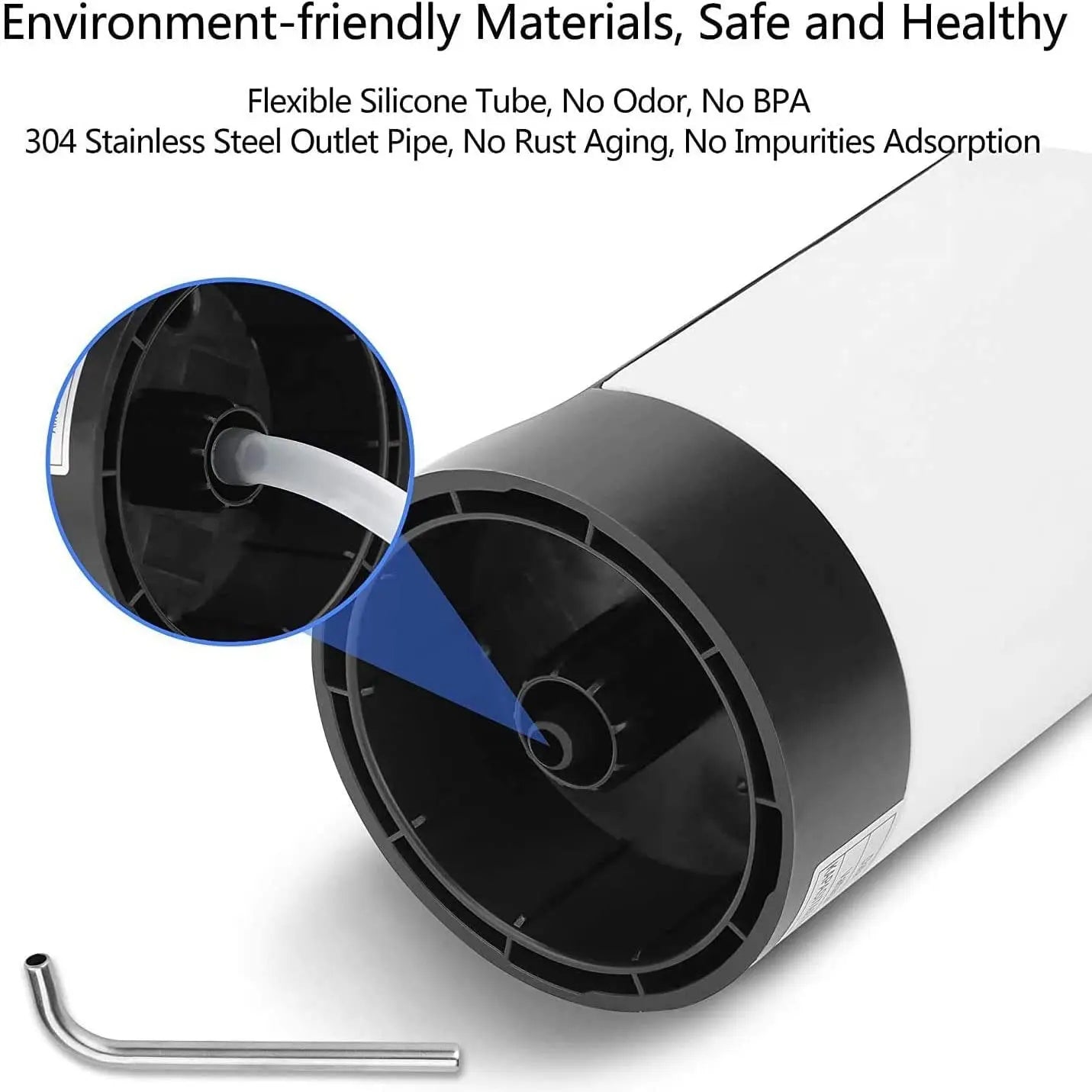 Distributeur de bouteille d'eau à interrupteur automatique, chargement USB, distributeur de boisson en un clic, pompe à cliquetis, blanc, noir, 1 pièce