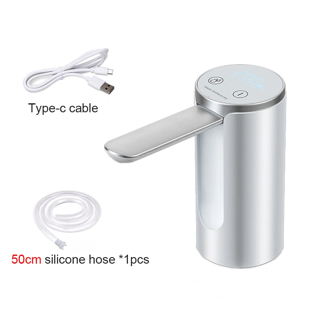 Pompe à bouteille d'eau électrique pliable, distributeur d'eau automatique, bouteille de 19 litres, pompe à eau potable de bureau Rechargeable