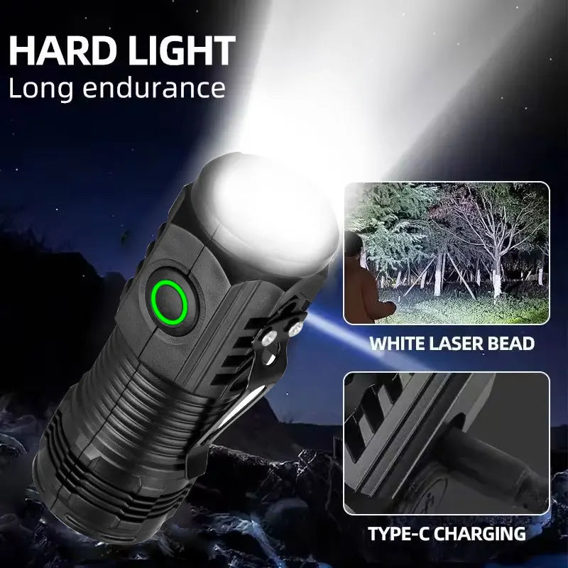 Nouvelle lampe de poche Ultra puissante 3 cœurs LED Mini lampe de poche tactique Rechargeable haute puissance torche LED stylo en métal pince lampe à main