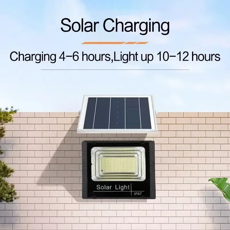 JVEE 30W 1000mAh projecteurs solaires télécommande alimenté projecteur extérieur étanche IP67 Villa lampadaire Angle réglable
