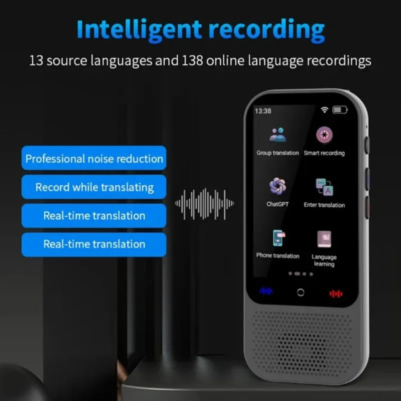 S80 Pro 138 langues Machine de traduction intelligente enregistrement Intelligent 19 Chat hors ligne en temps réel GPT AI traduction de photos vocales