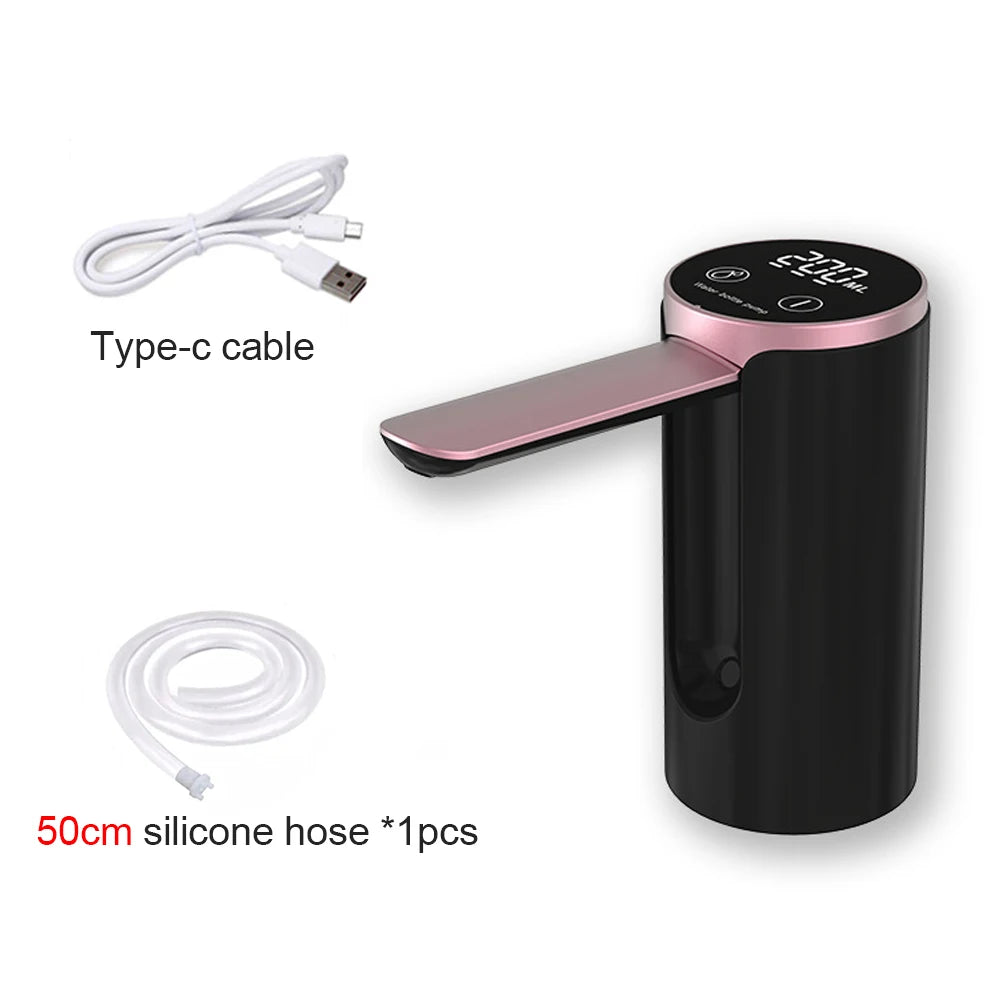 Pompe à bouteille d'eau électrique pliable, distributeur d'eau automatique, bouteille de 19 litres, pompe à eau potable de bureau Rechargeable