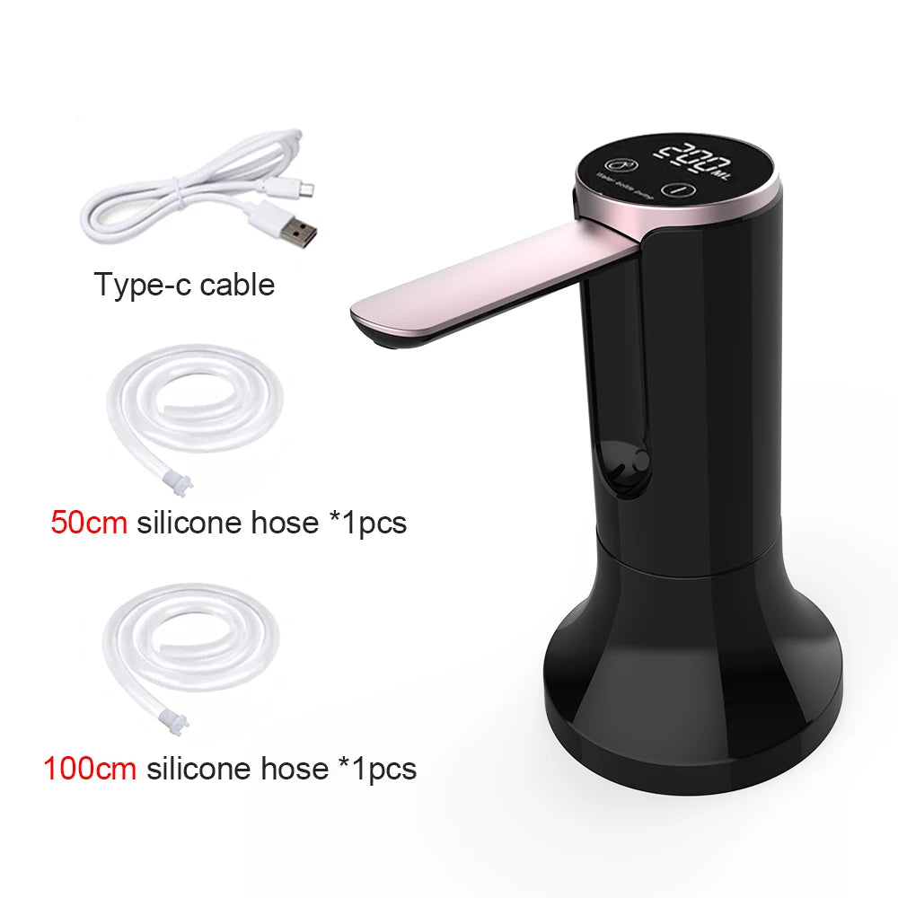 Pompe à bouteille d'eau électrique pliable, distributeur d'eau automatique, bouteille de 19 litres, pompe à eau potable de bureau Rechargeable