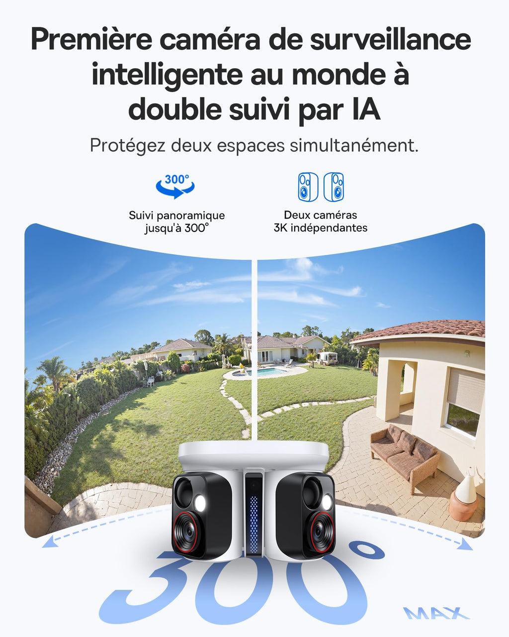 Baseus X1 Pro Caméra Extérieure IA 300°