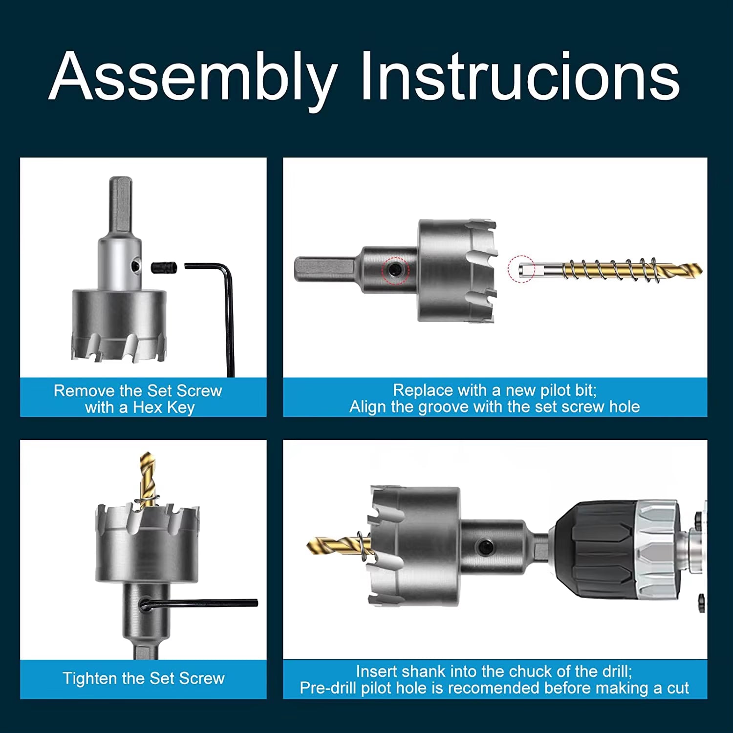 1 Pc 5A Carbide Tip TCT Drill Bit Hole Saw 12-150Mm Drill Bit Set Hole Saw Cutter for Stainless Steel Metal Alloy Drilling