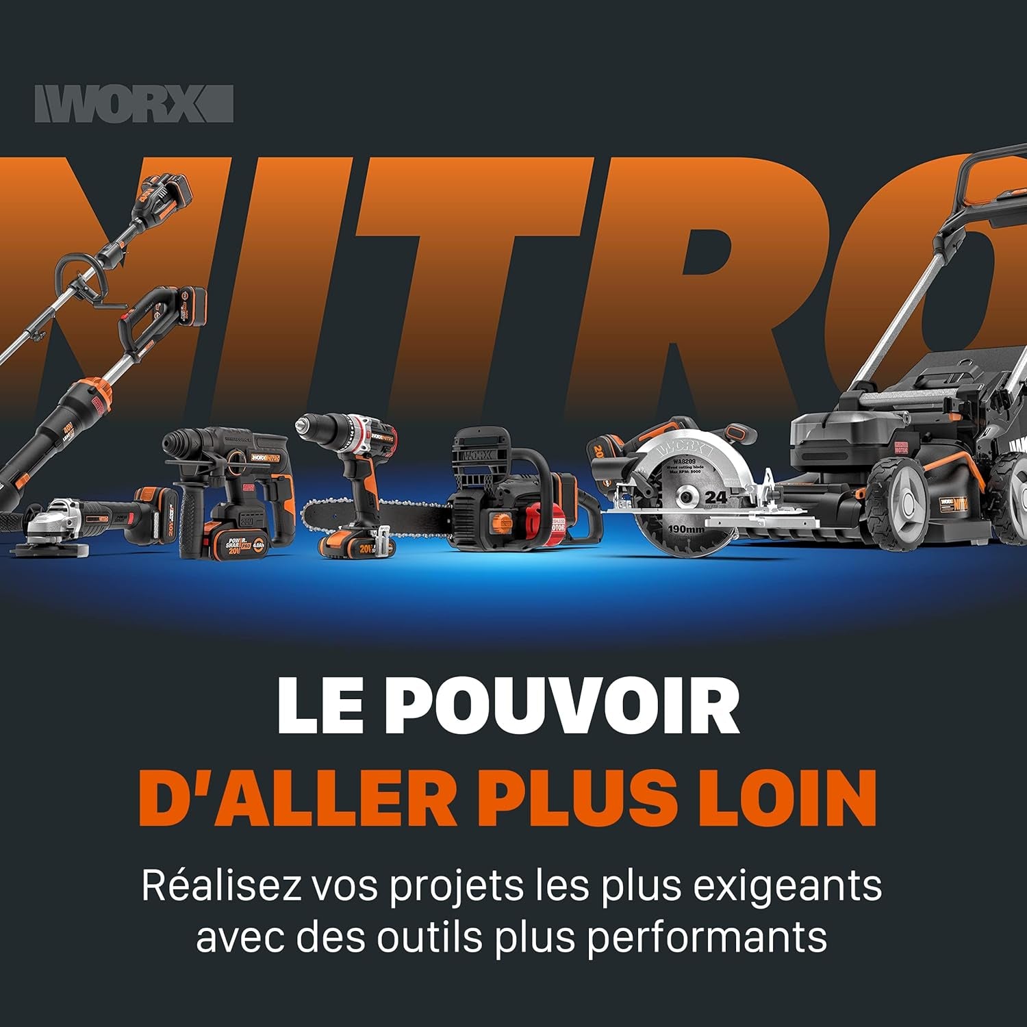 Aspirateur Sans Fil Eau Et Poussières Brushless 20V WX031.9, Moteur 300W, Réservoir 11L, Livré Avec Buse Large, Suceur Plat, Tuyau Flexible, Bandoulière, Sans Batterie Ni Chargeur