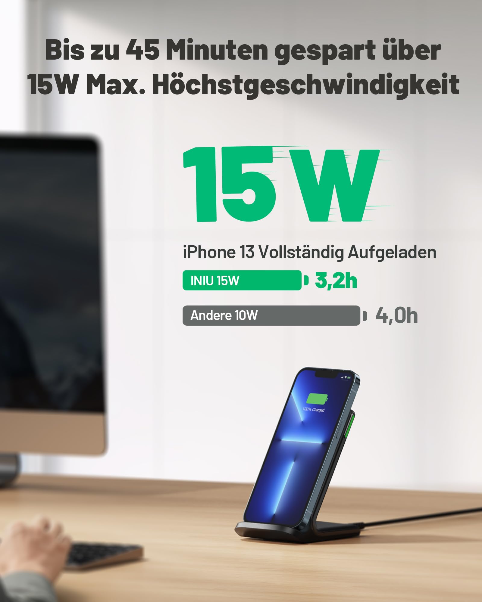 INIU Chargeur Sans Fil Rapide 15W Universel