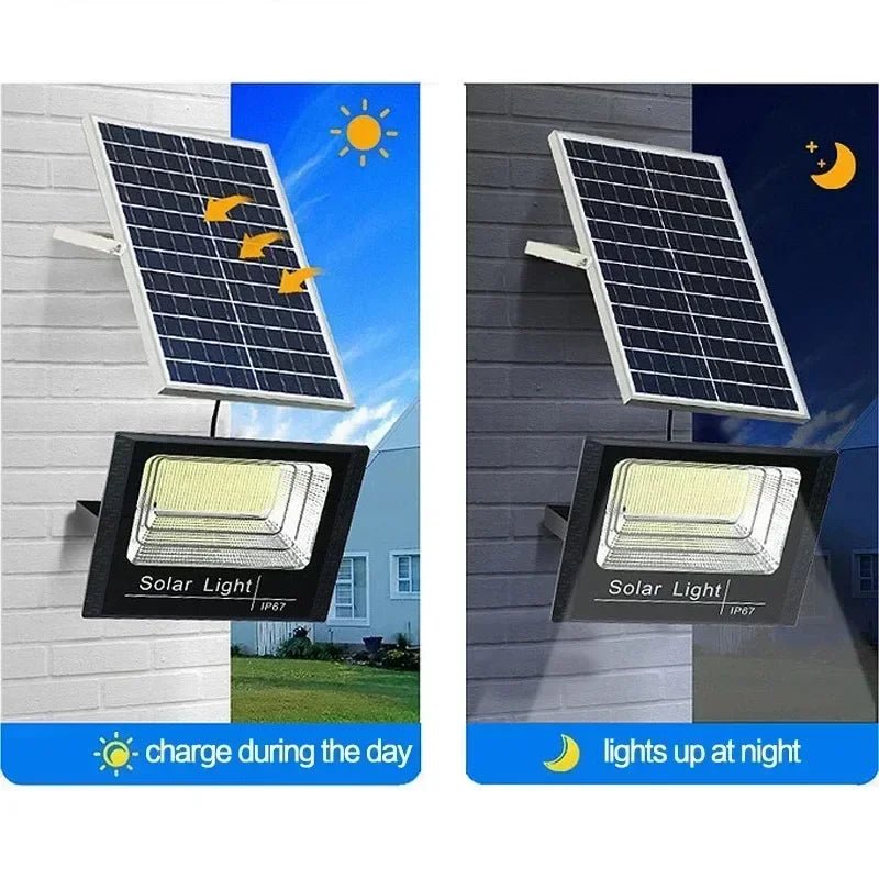 JVEE Projecteur Solaire 30W IP67 avec Télécommande - Golden High-Tech