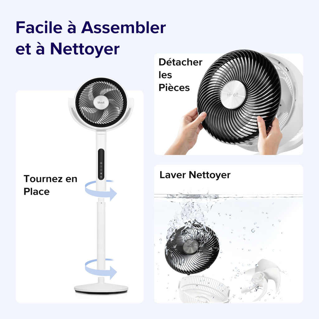LEVOIT Ventilateur Wi-Fi Silencieux DC 12 Vitesses - Golden High-Tech